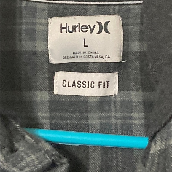 HurleyxVolcom hooded longsleeve flannel - Picture 2 of 3